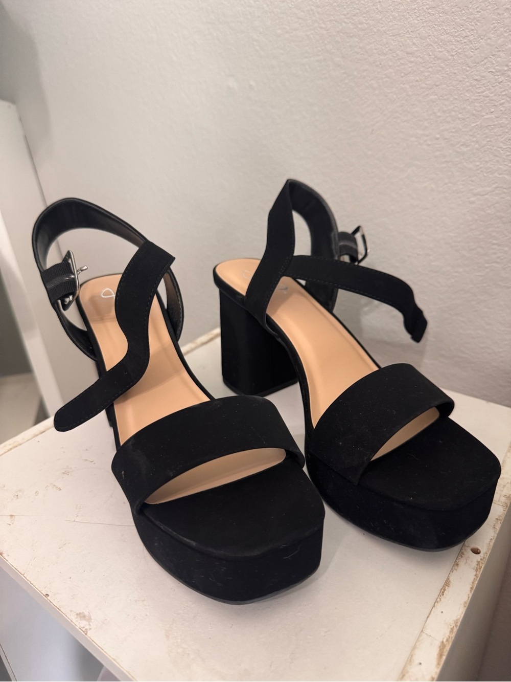 Women’s Black Platform Block Heel Sandals